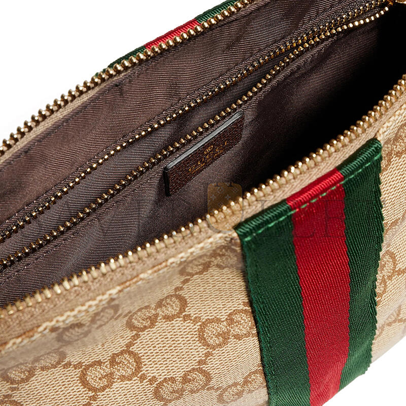 GUCCI SMALL GG POUCH WITH WEB 875821 (25.5*15*10cm) GUCCI SMALL GG POUCH WITH WEB 875821 (25.5*15*10cm)